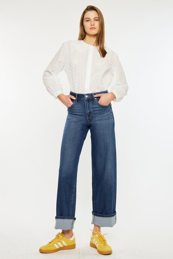 Samara High Rise Wide Leg Jeans - Official Kancan USA