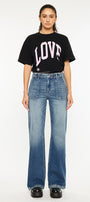 Melody High Rise Wide Flare Jeans - Official Kancan USA