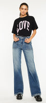 Melody High Rise Wide Flare Jeans - Official Kancan USA