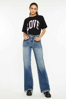  Melody High Rise Wide Flare Jeans - Official Kancan USA