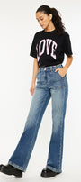 Melody High Rise Wide Flare Jeans - Official Kancan USA