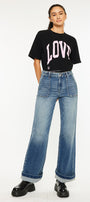 Melody High Rise Wide Flare Jeans - Official Kancan USA