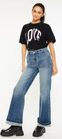 Melody High Rise Wide Flare Jeans - Official Kancan USA