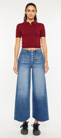 Aliana High Rise Crop Wide Leg Jeans - Official Kancan USA