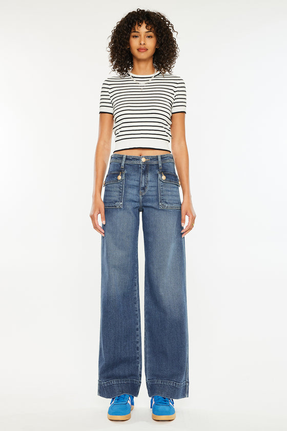 Luka High Rise Wide Leg Jeans - Official Kancan USA