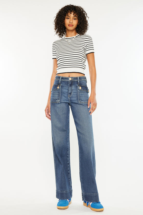 Luka High Rise Wide Leg Jeans - Official Kancan USA