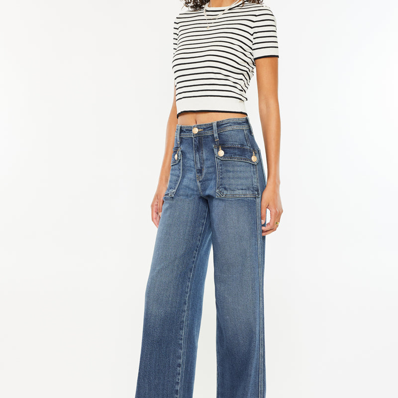 Luka High Rise Wide Leg Jeans - Official Kancan USA