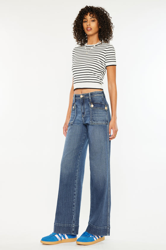 Luka High Rise Wide Leg Jeans - Official Kancan USA