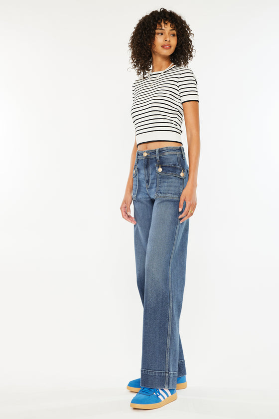 Luka High Rise Wide Leg Jeans - Official Kancan USA