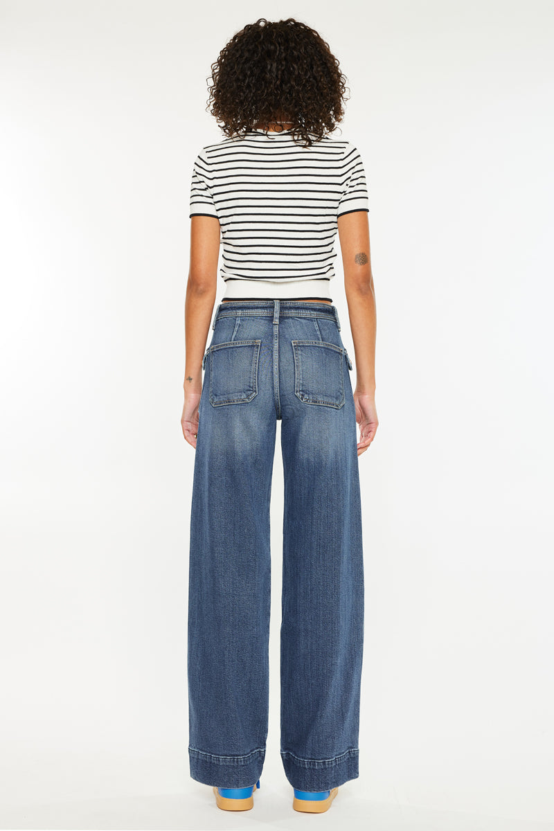 Luka High Rise Wide Leg Jeans - Official Kancan USA