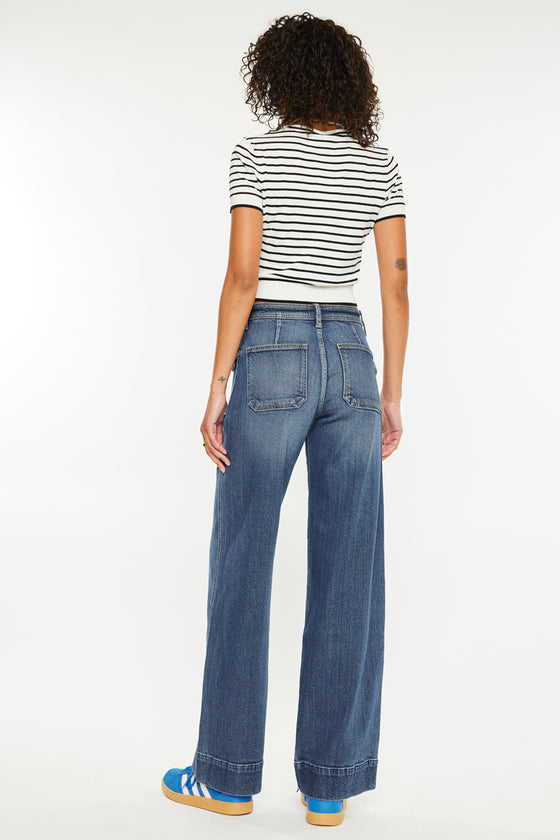 Luka High Rise Wide Leg Jeans - Official Kancan USA