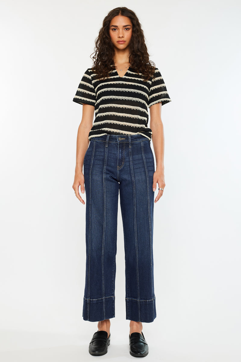 Ashley High Rise Wide Leg Jeans - Official Kancan USA