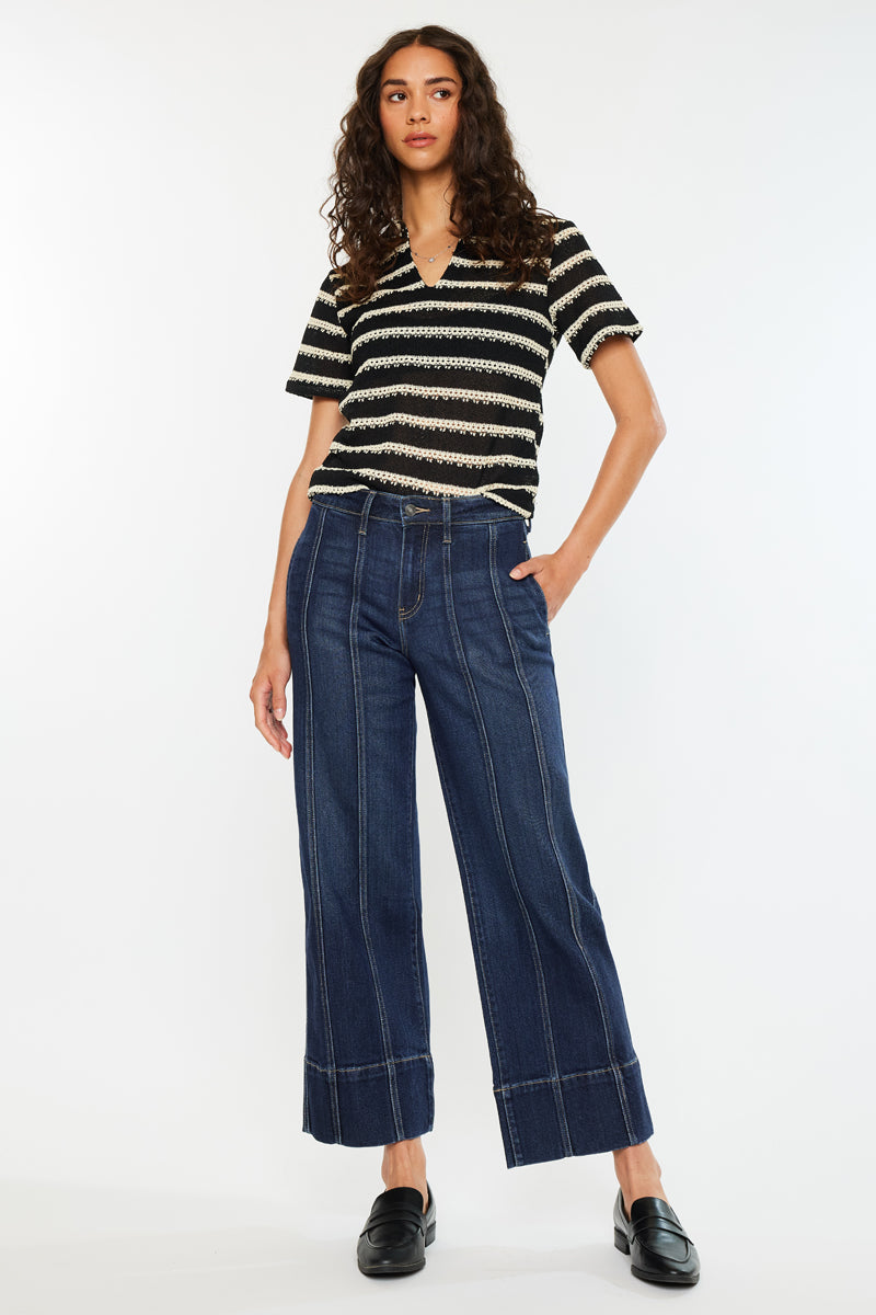 Ashley High Rise Wide Leg Jeans - Official Kancan USA