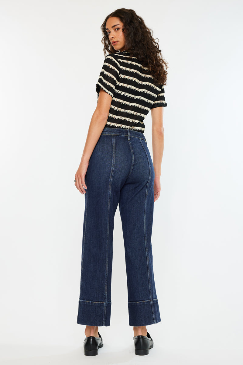Ashley High Rise Wide Leg Jeans - Official Kancan USA