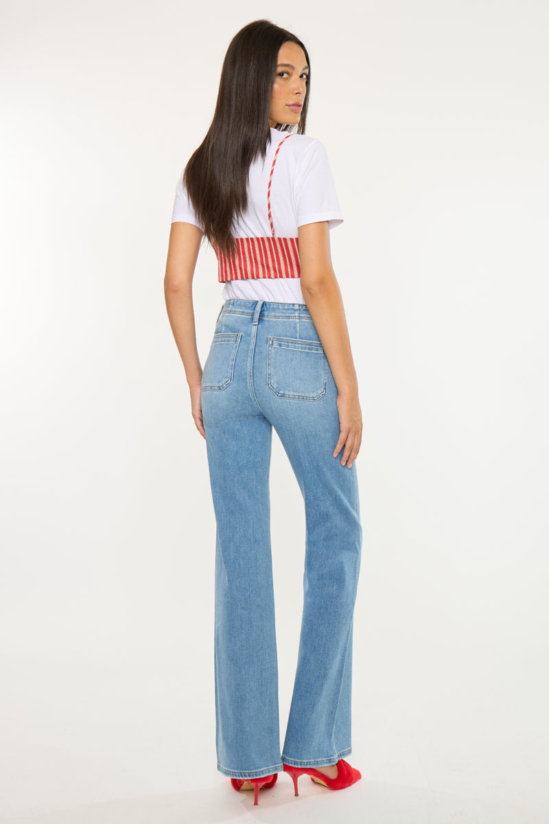 Jane High Rise Wide Flare Jeans - Official Kancan USA