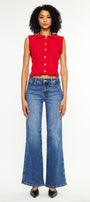 Ita Mid Rise Wide Flare Jeans (Petite) - Official Kancan USA