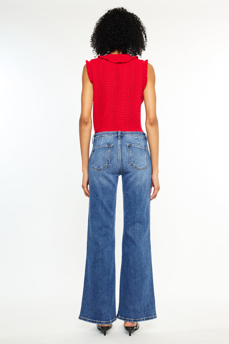 Ita Mid Rise Wide Flare Jeans (Petite) - Official Kancan USA