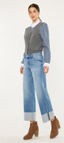 Kenny Mid Rise Crop Wide Leg Jeans - Official Kancan USA