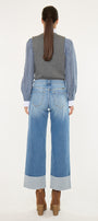 Kenny Mid Rise Crop Wide Leg Jeans - Official Kancan USA