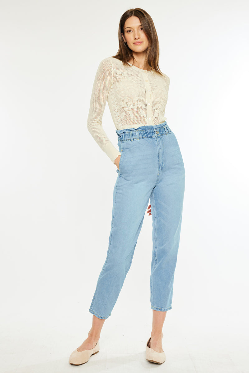 Dottie Ultra High Rise Paper Bag Slouch Fit Jeans - Official Kancan USA