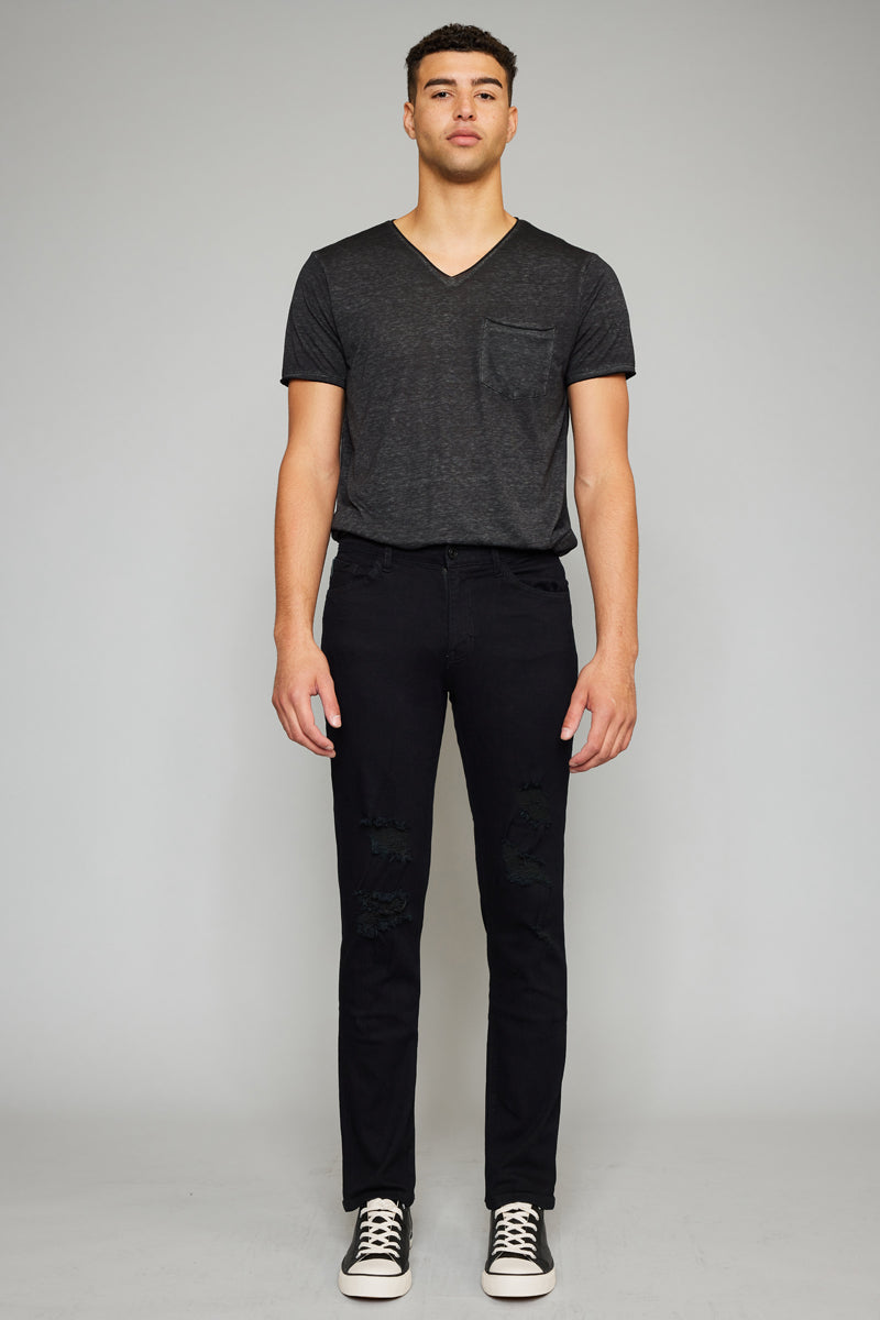 Henry Black Distressed Regular Skinny - Official Kancan USA