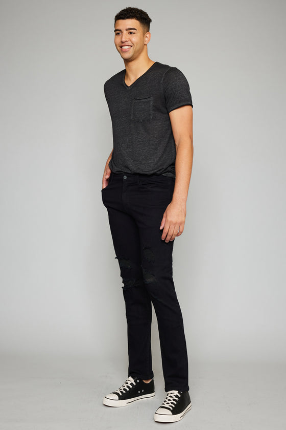 Henry Black Distressed Regular Skinny - Official Kancan USA