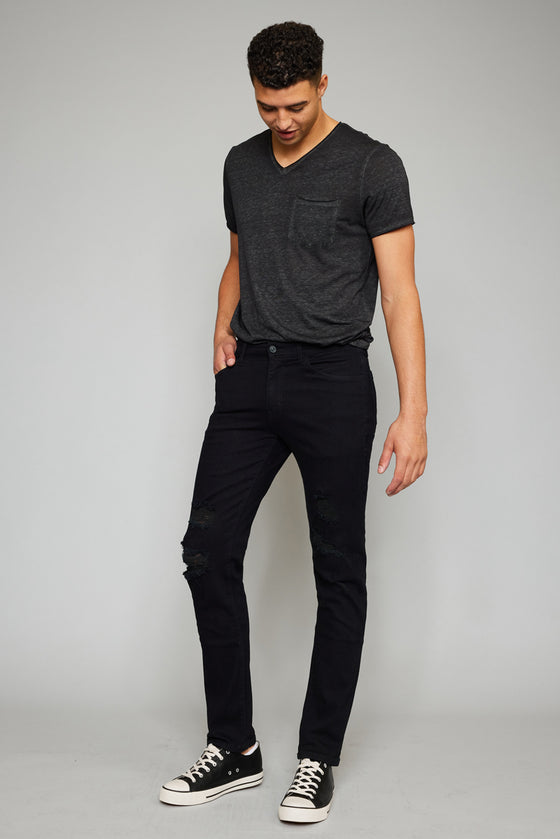 Henry Black Distressed Regular Skinny - Official Kancan USA