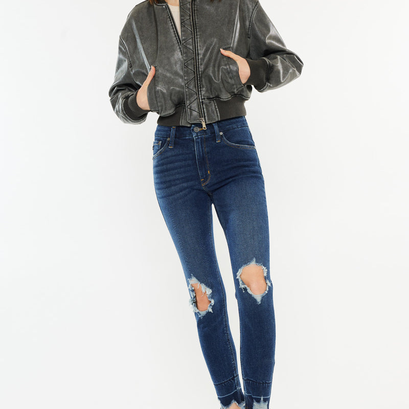 Ahri High Rise Ankle Skinny Jeans - Official Kancan USA