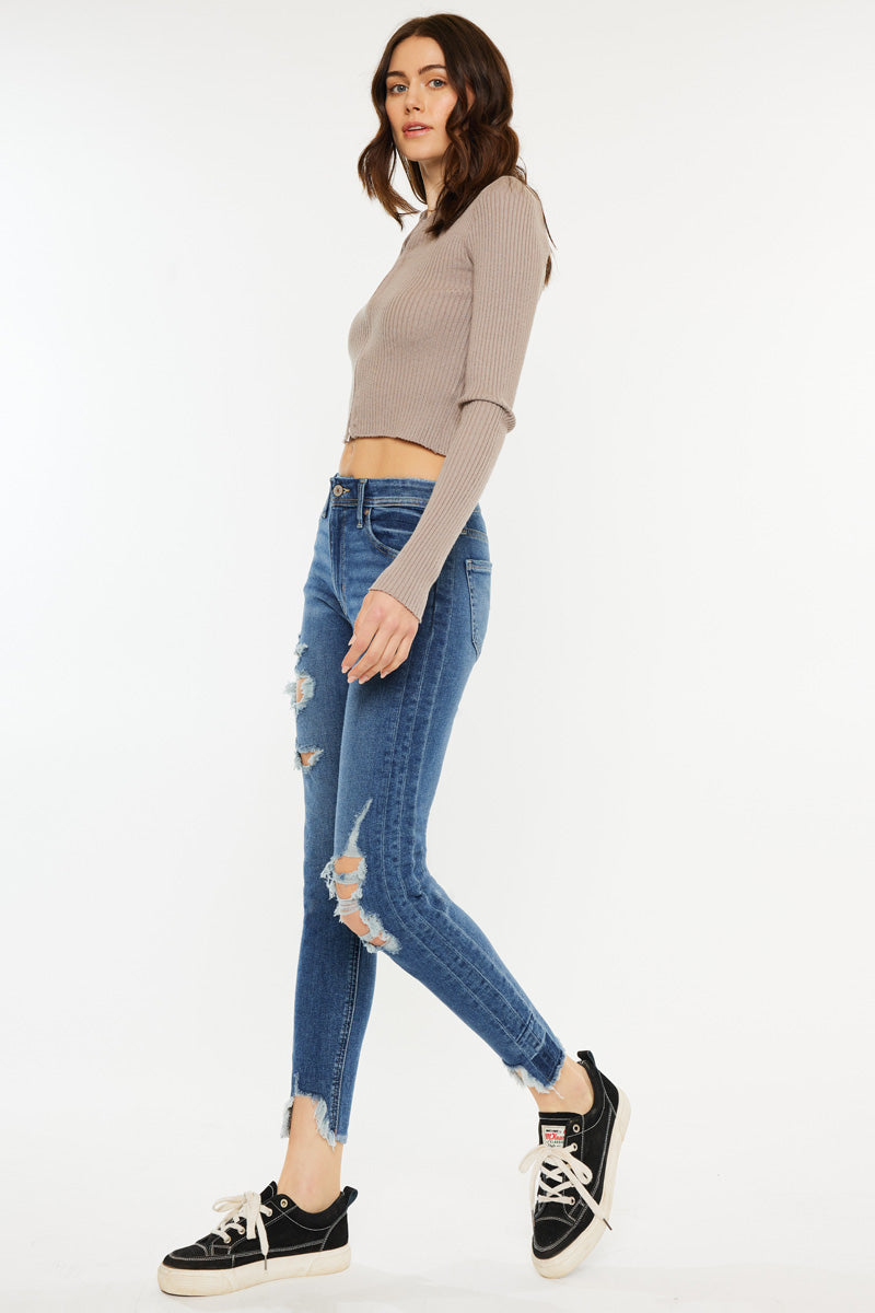 Luna High Rise Ankle Skinny Jeans - Official Kancan USA