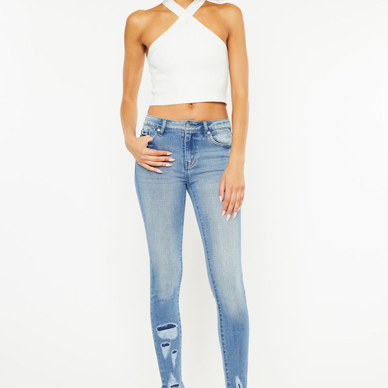 Jenna Mid Rise Ankle Skinny Jeans - Official Kancan USA