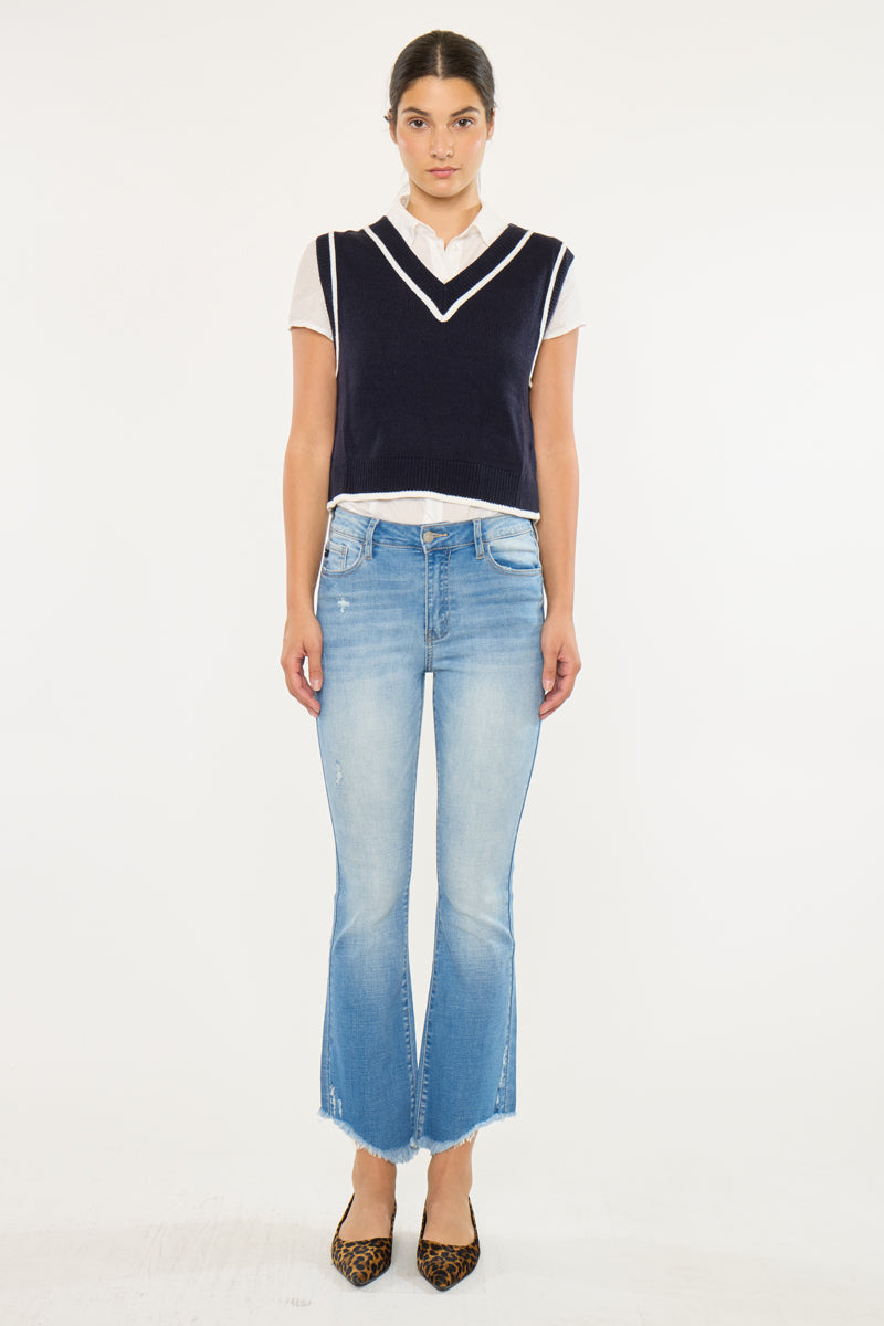 Lenny Essentials High Rise Cropped Jeans - Official Kancan USA