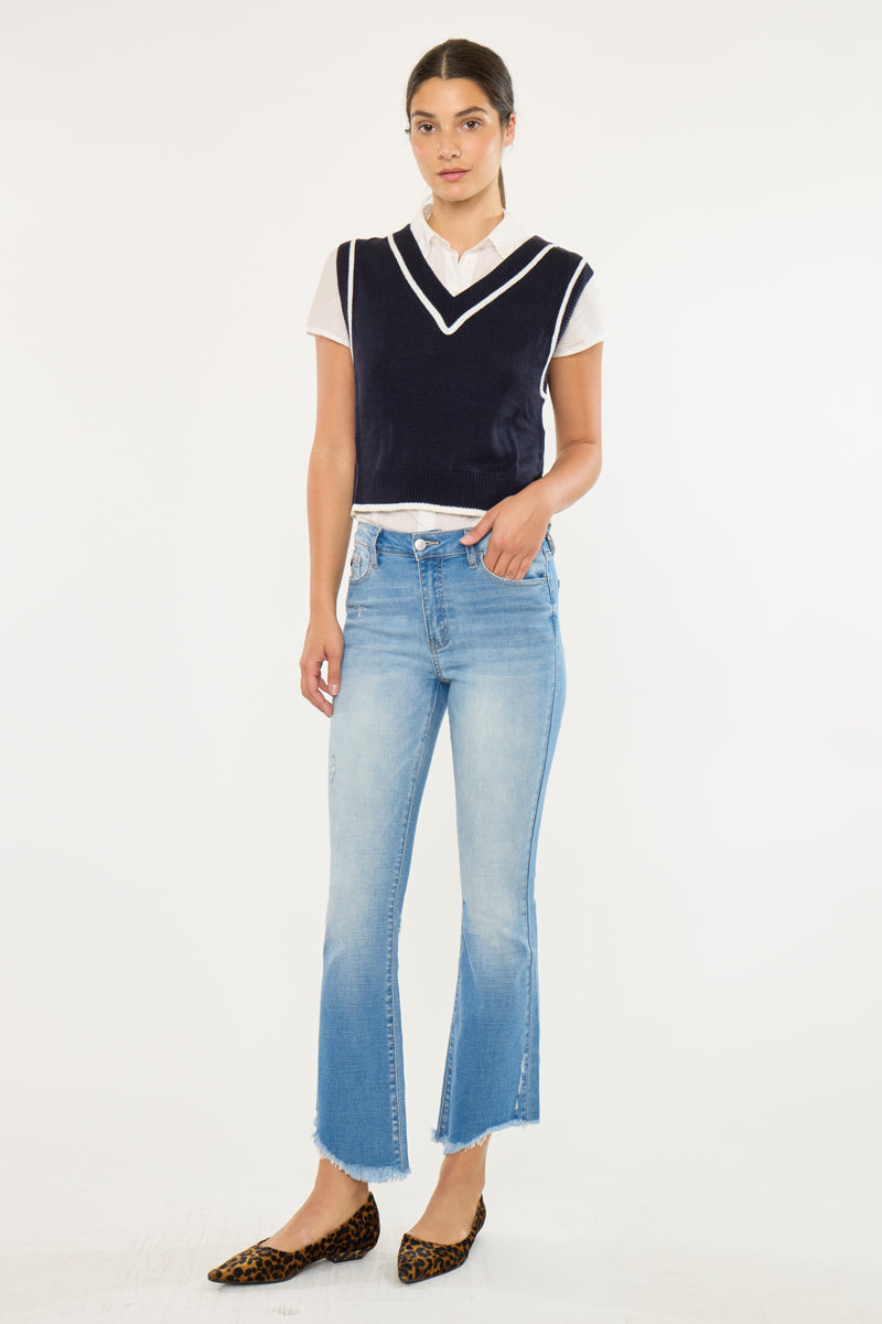 Lenny Essentials High Rise Cropped Jeans - Official Kancan USA