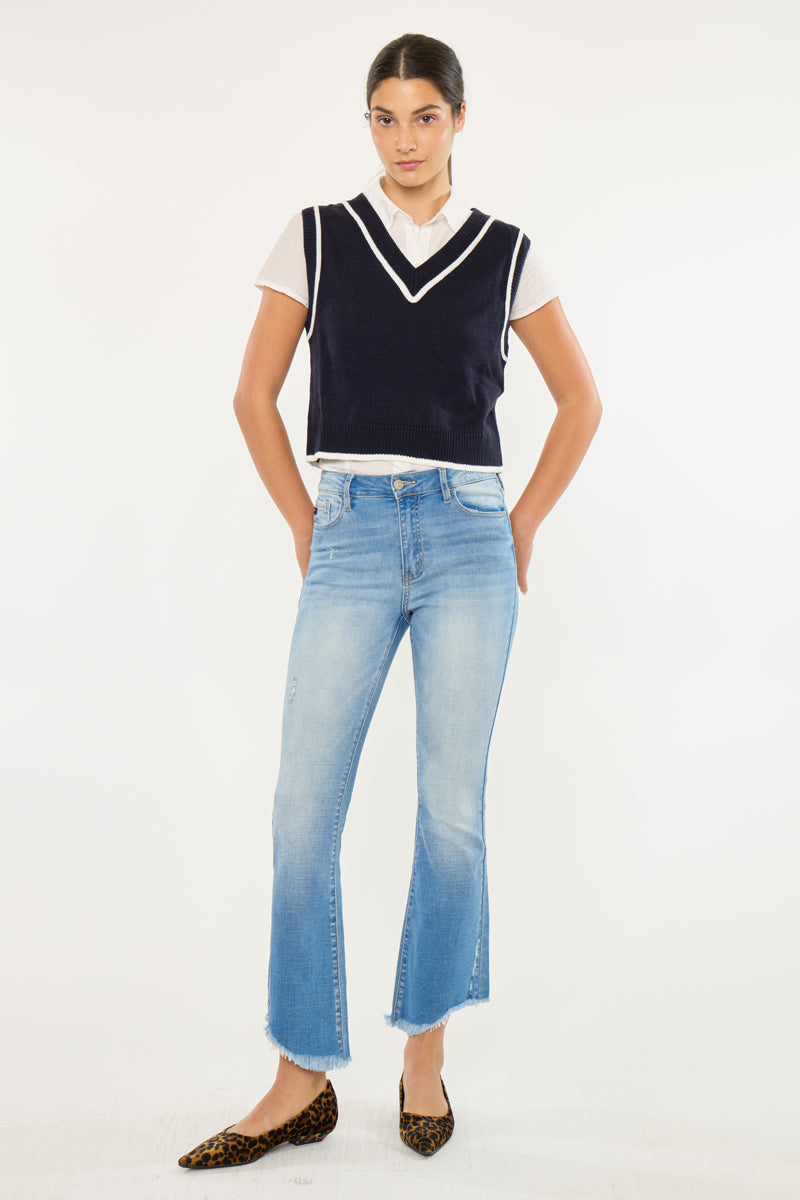 Lenny Essentials High Rise Cropped Jeans - Official Kancan USA