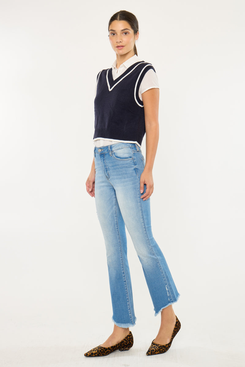 Lenny Essentials High Rise Cropped Jeans - Official Kancan USA