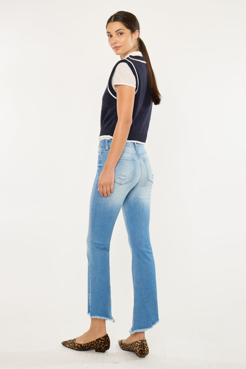 Lenny Essentials High Rise Cropped Jeans - Official Kancan USA