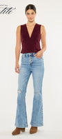 Dixie Ultra High Rise Flare Jeans (Petite) - Official Kancan USA