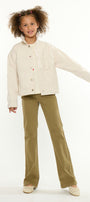 Ezra High Rise Kids Flare Jeans – Stretch Denim - Official Kancan USA
