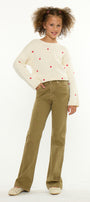 Ezra High Rise Kids Flare Jeans – Stretch Denim - Official Kancan USA