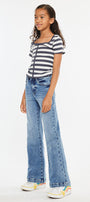 Glen High Rise Wide Leg Flare Kid Jeans - Official Kancan USA