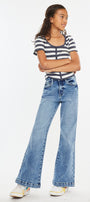 Glen High Rise Wide Leg Flare Kid Jeans - Official Kancan USA