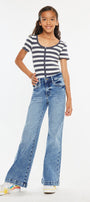 Glen High Rise Wide Leg Flare Kid Jeans - Official Kancan USA