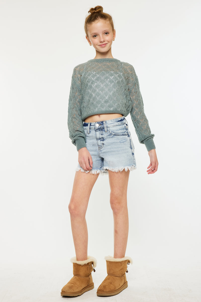 Marie High Rise Kids Shorts - Official Kancan USA