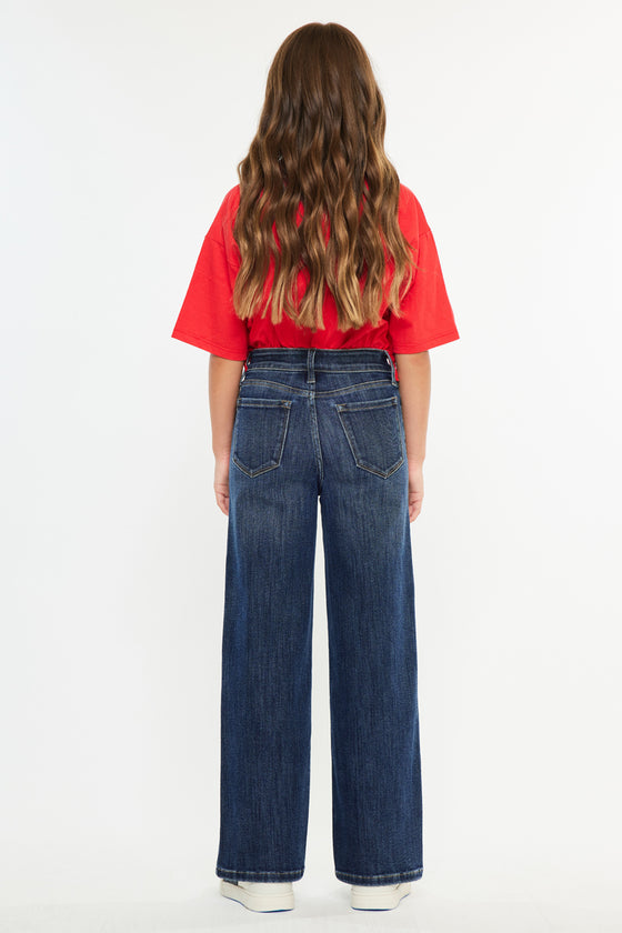 Andy High Rise Wide Leg Kids Jeans