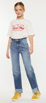 Nia High Rise Kid Straight Jeans - Official Kancan USA