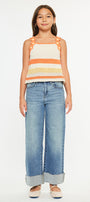 Leslie High Rise Kids Crop Wide Leg - Official Kancan USA