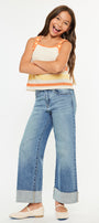Leslie High Rise Kids Crop Wide Leg - Official Kancan USA