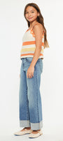 Leslie High Rise Kids Crop Wide Leg - Official Kancan USA
