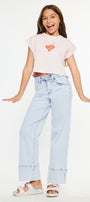 Kassie High Rise Kids Crop Wide Leg - Official Kancan USA