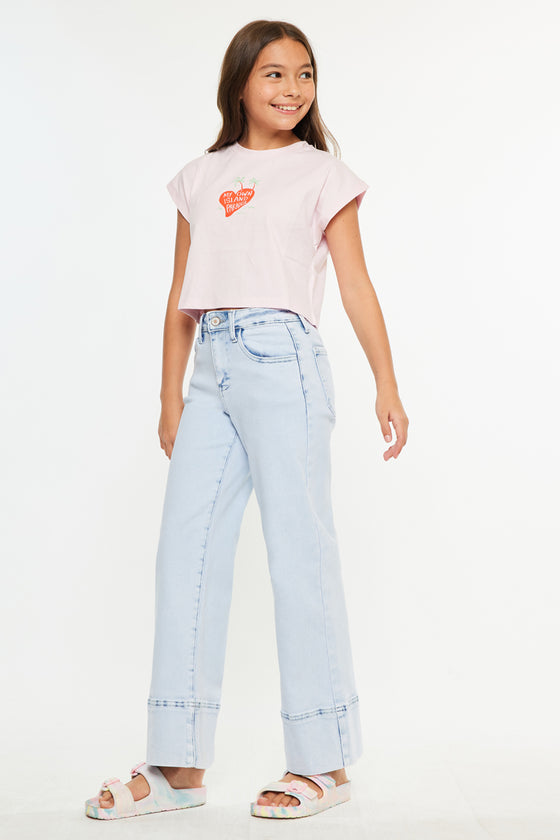 Kassie High Rise Kids Crop Wide Leg - Official Kancan USA