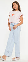 Kassie High Rise Kids Crop Wide Leg - Official Kancan USA